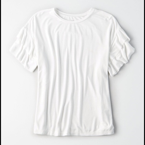 AE Double Ruffle Short Sleeve Tee - Picture 2 of 8